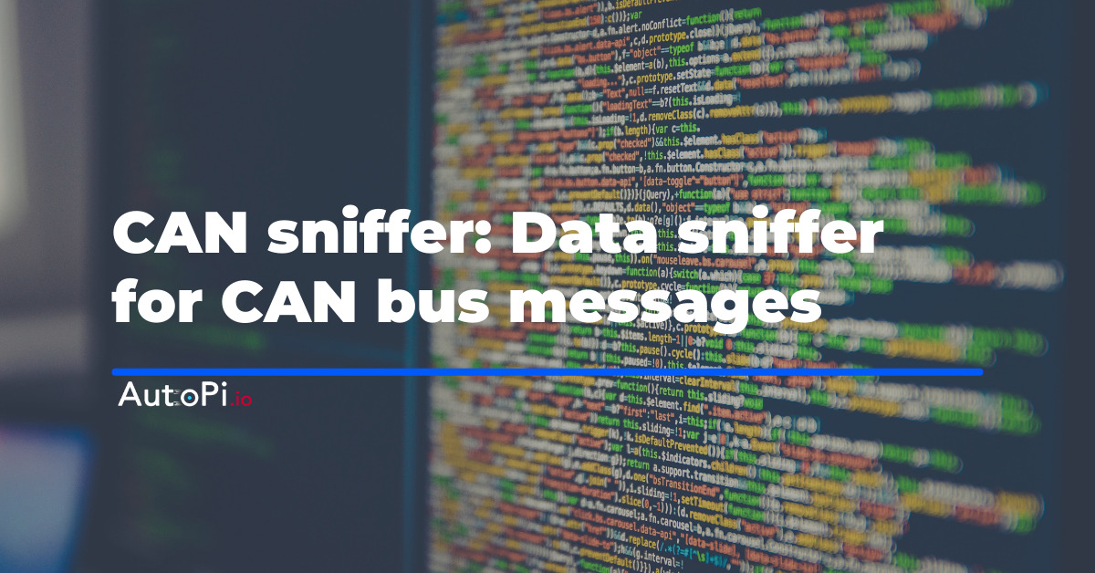 CAN Sniffer: Data Sniffer for CAN Bus Messages