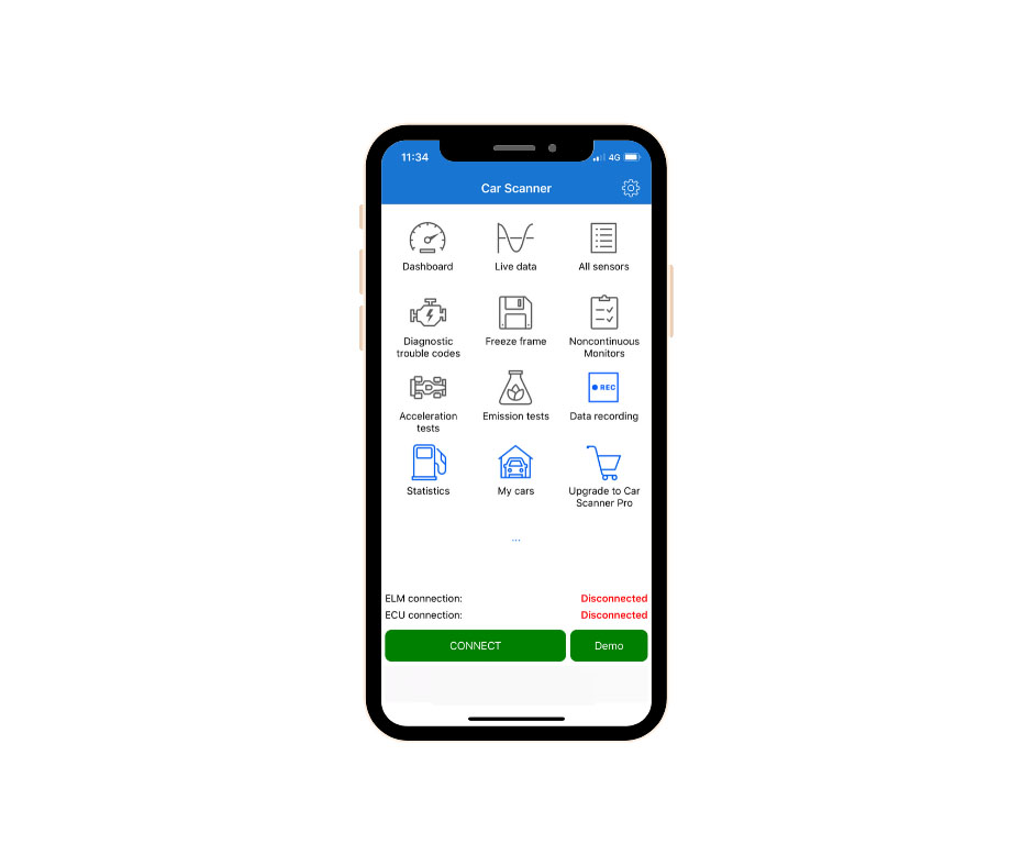 An illustration of how to connect your mobile app with AutoPi