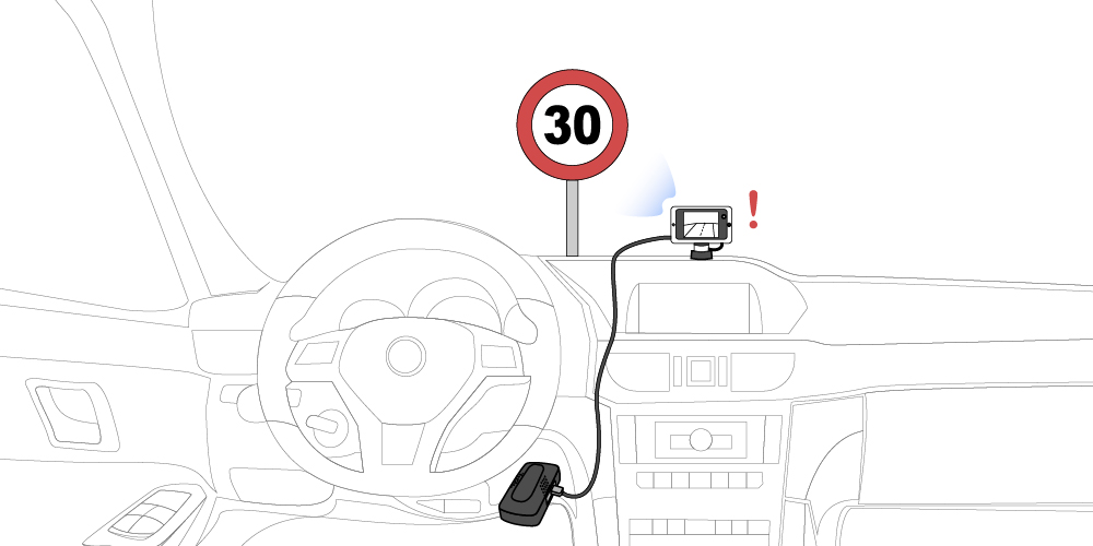 A showcase of a system that detects nearby traffic signs and reflects it to a driver