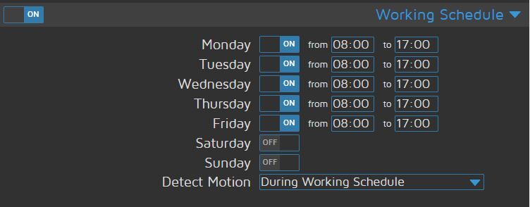 Working Schedule