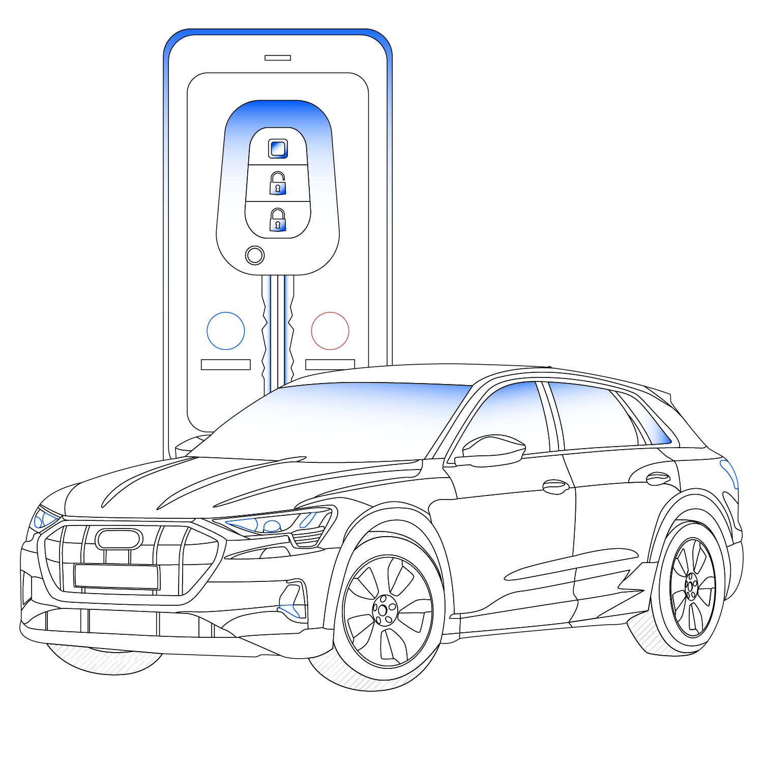 Car Leasing Keyless option with mobilephone
