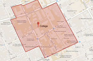 Geofencing An example of setting up geofences on a map