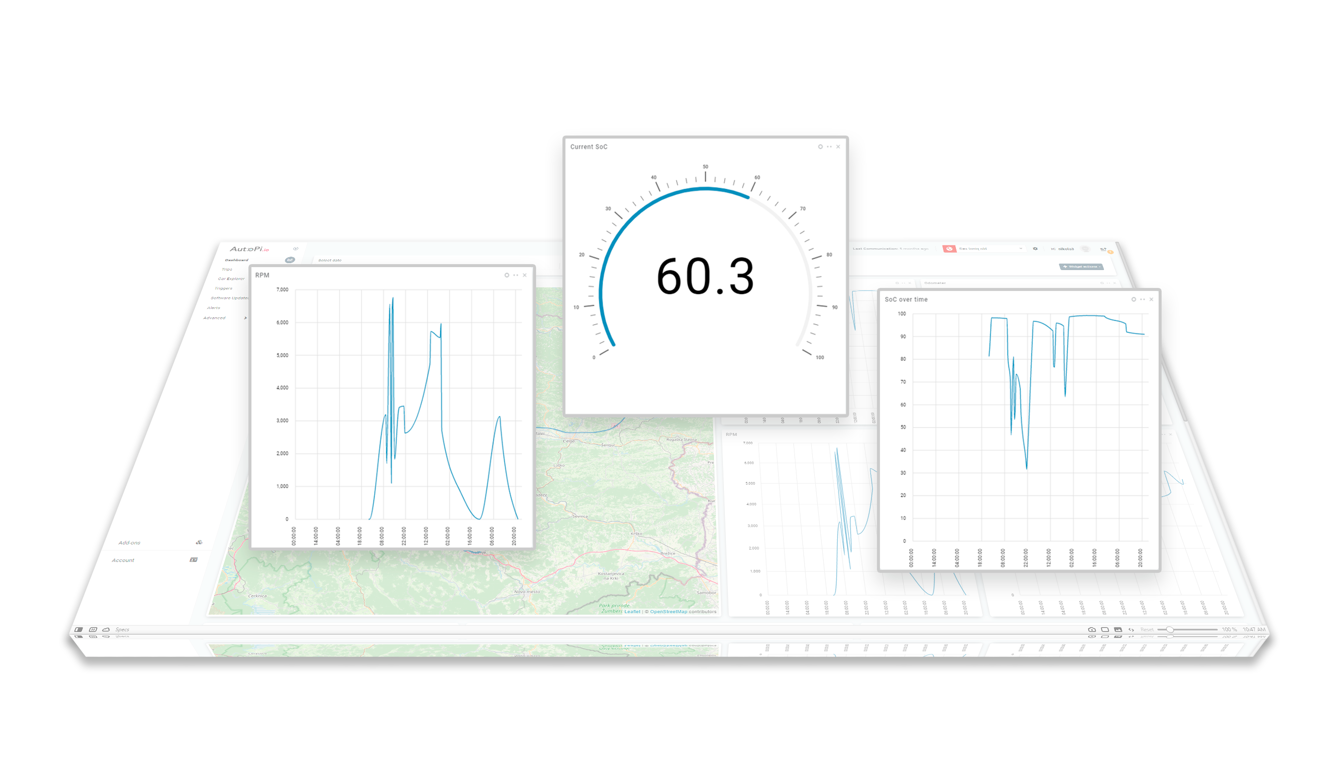 Intelligent dashboard AutoPi and Renault Zoe intelligent dashboard