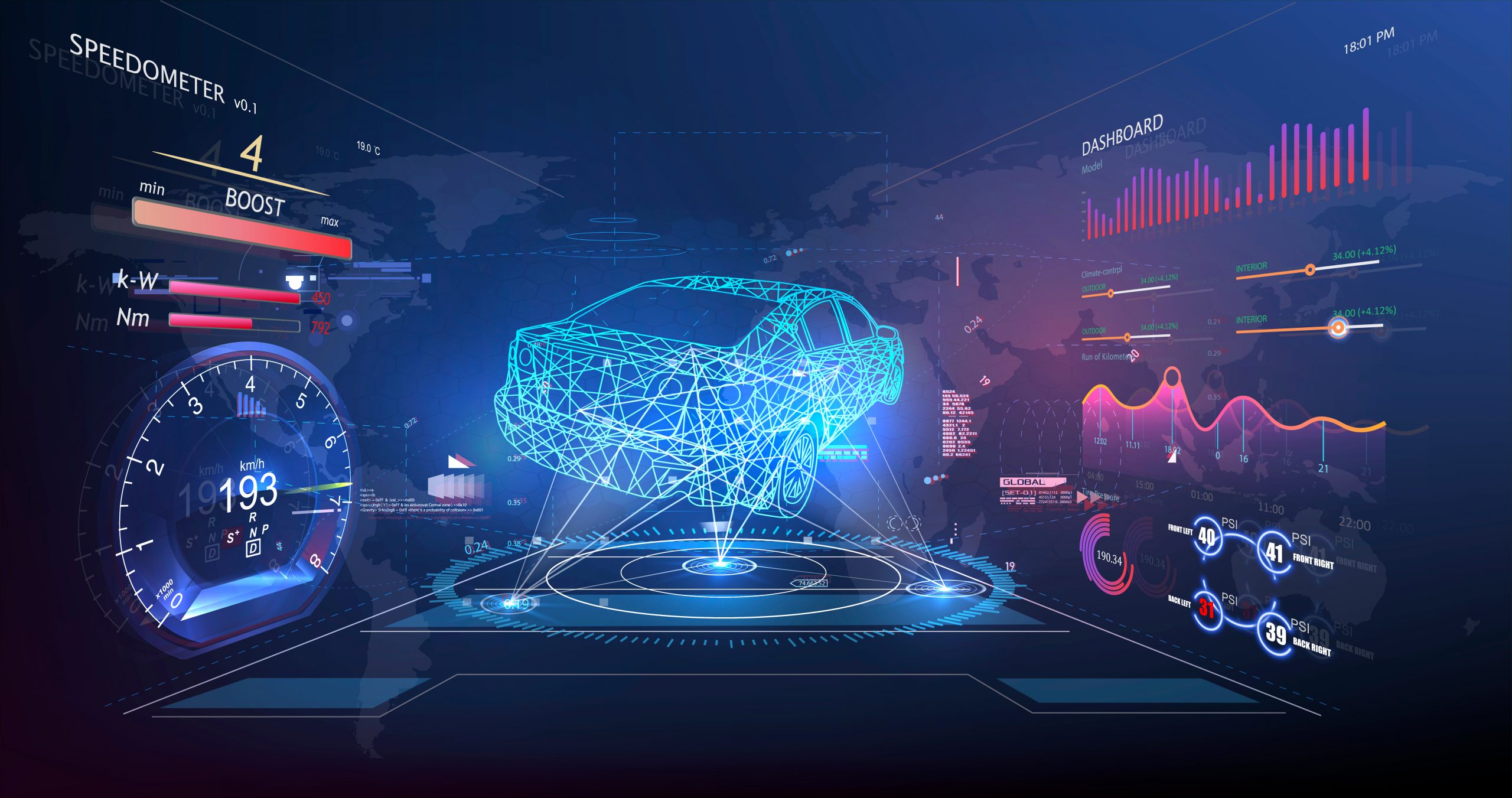 Visualization of web3 technology in cars