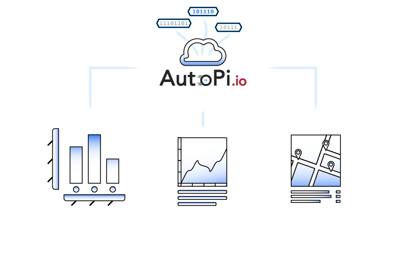The AutoPi Management Cloud transform the data into visualized datasets