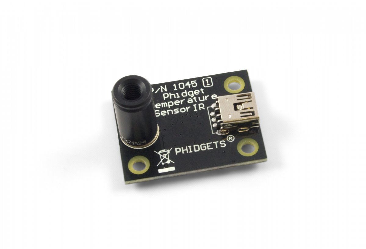 A detailed picture of phidget temperature sensor on a white background