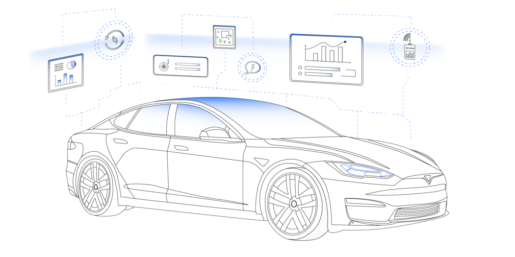 many different variants of vehicle data generated from a car