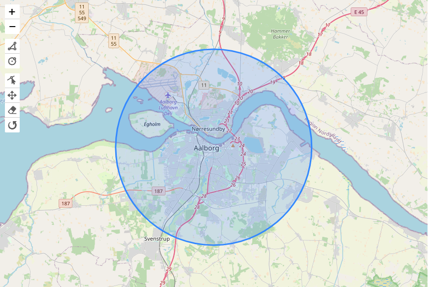 Geofence shown in AutoPi cloud